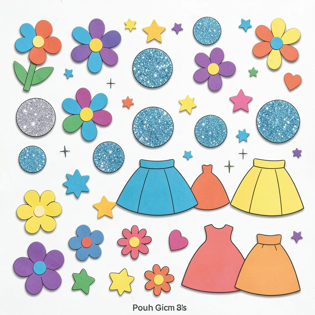 Arkusz dekoracyjny — elementy do wycięcia - Szablony - Dzień Tańca