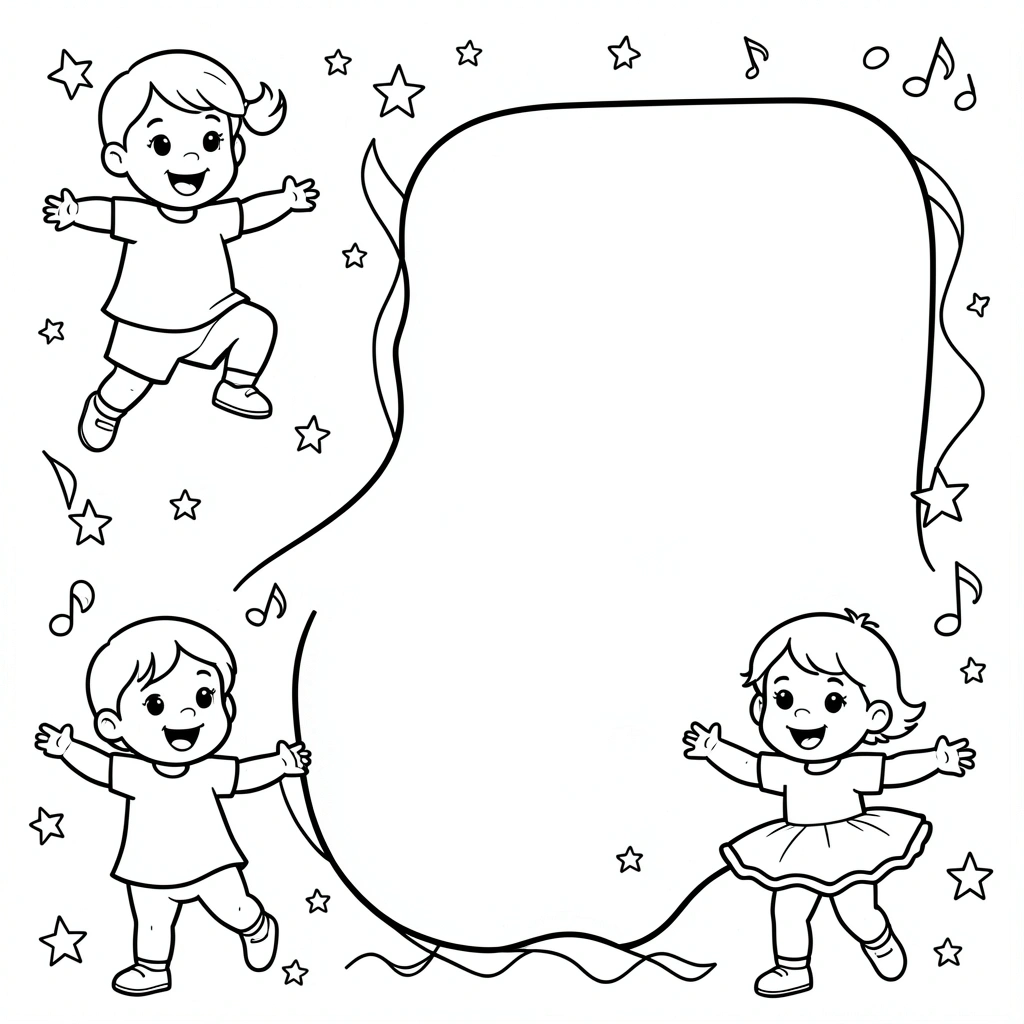 Karta pracy — kolorowanka: tańczące postacie - Kolorowanki - Dzień Tańca