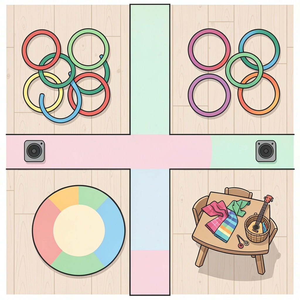 Szablon planu podłogi - Szablony - Dzień Tańca