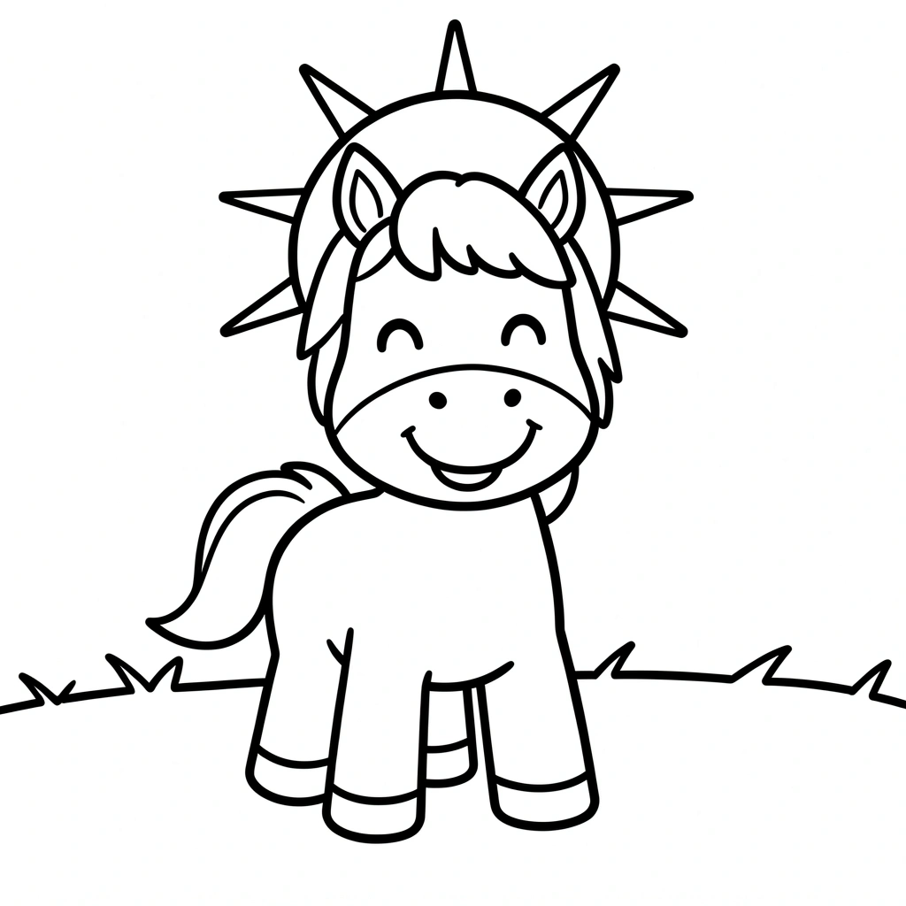 Kolorowanka: Konik - Kolorowanki - Dzień Konia