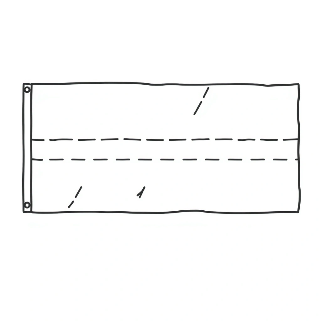 Kolorowanka: Prosta flaga (dla maluchów) - Kolorowanki - Niepodległość