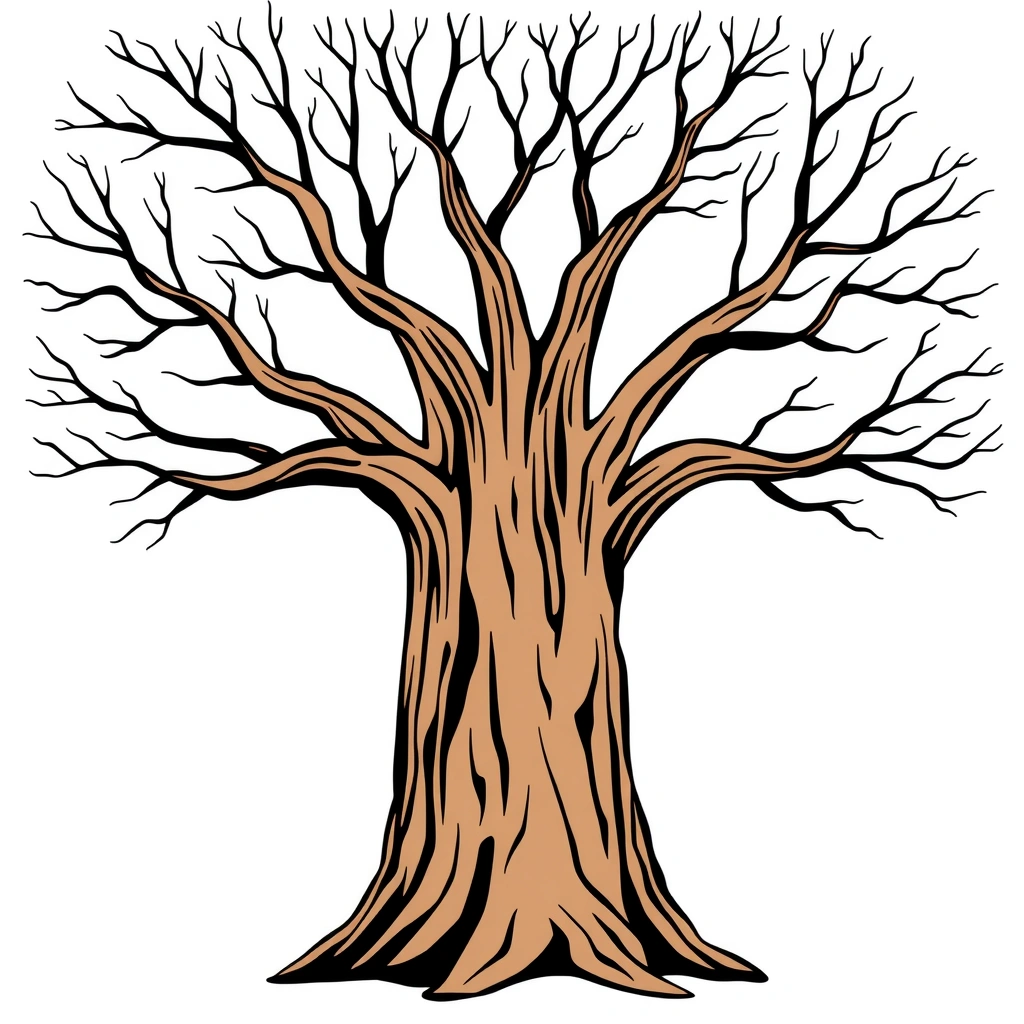 Pień drzewa — szablon do plakatu - Szablony - Prawa Dziecka