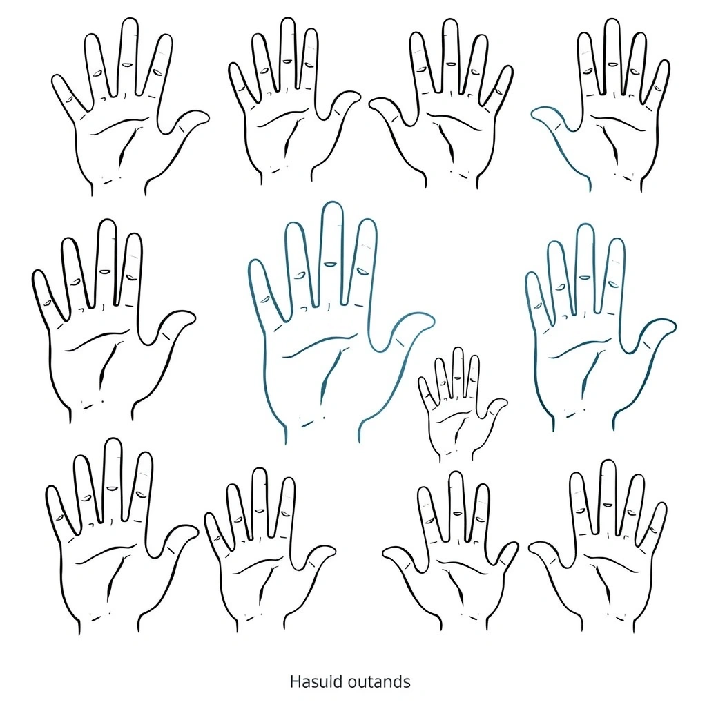 Szablony dłoni do wycinania - Szablony - Prawa Dziecka