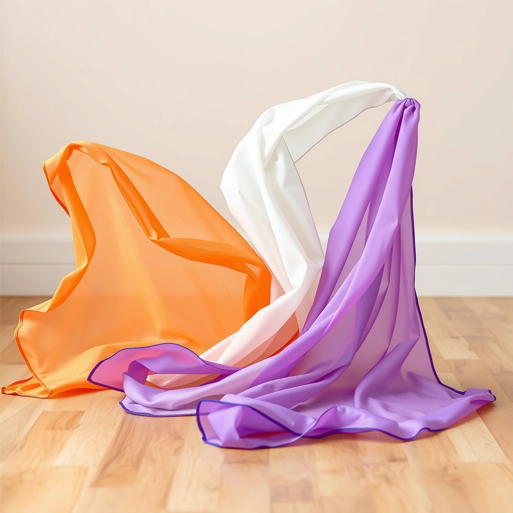 Kolorowe lekkie chusty do zabawy - Materiały - Halloween