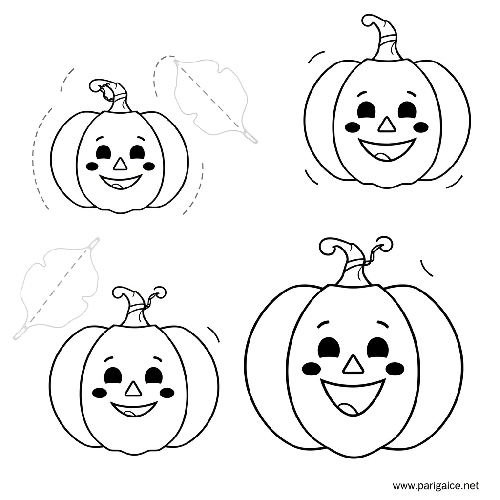 Szablony papierowych dyń - Szablony - Halloween