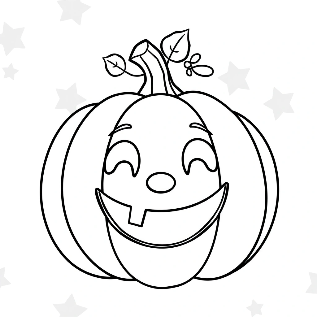 Kolorowanka — prosta dynia - Kolorowanki - Halloween