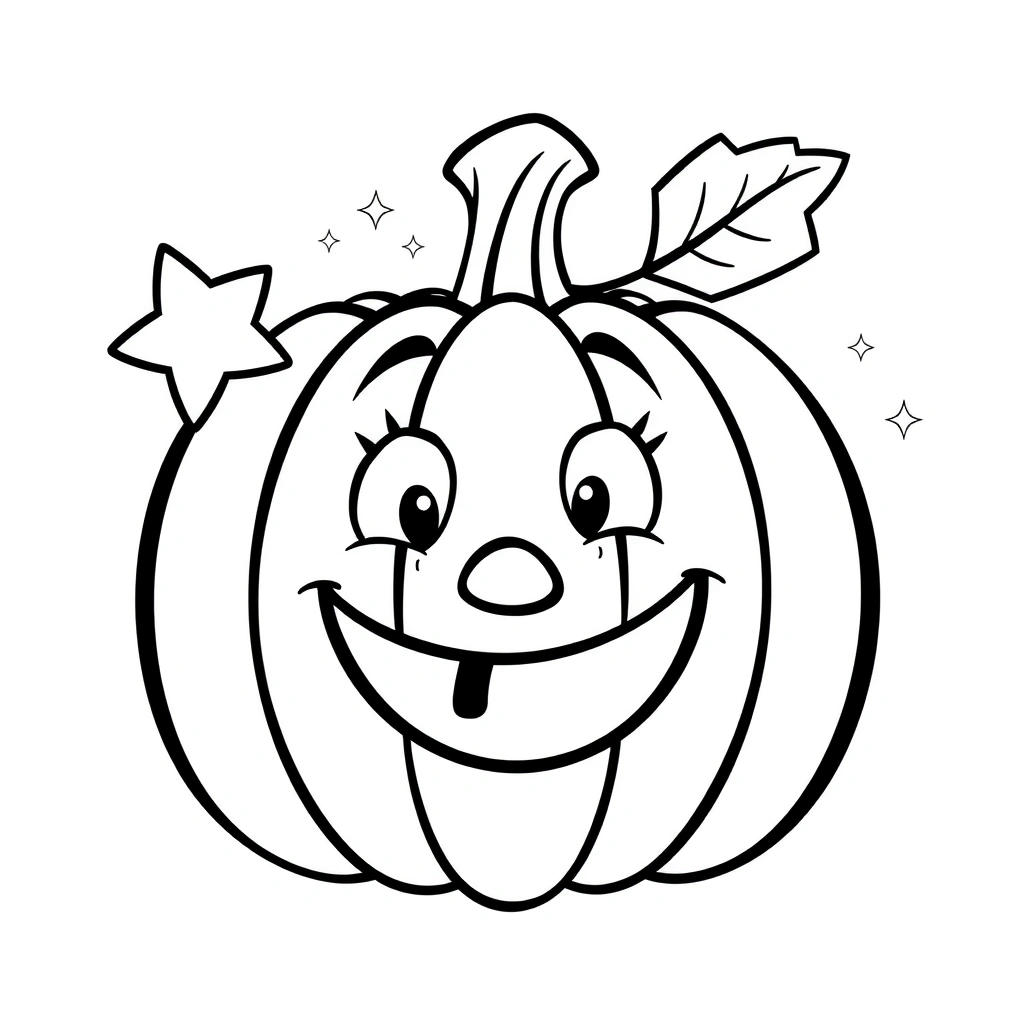 Kolorowanka — prosta dynia - Kolorowanki - Halloween