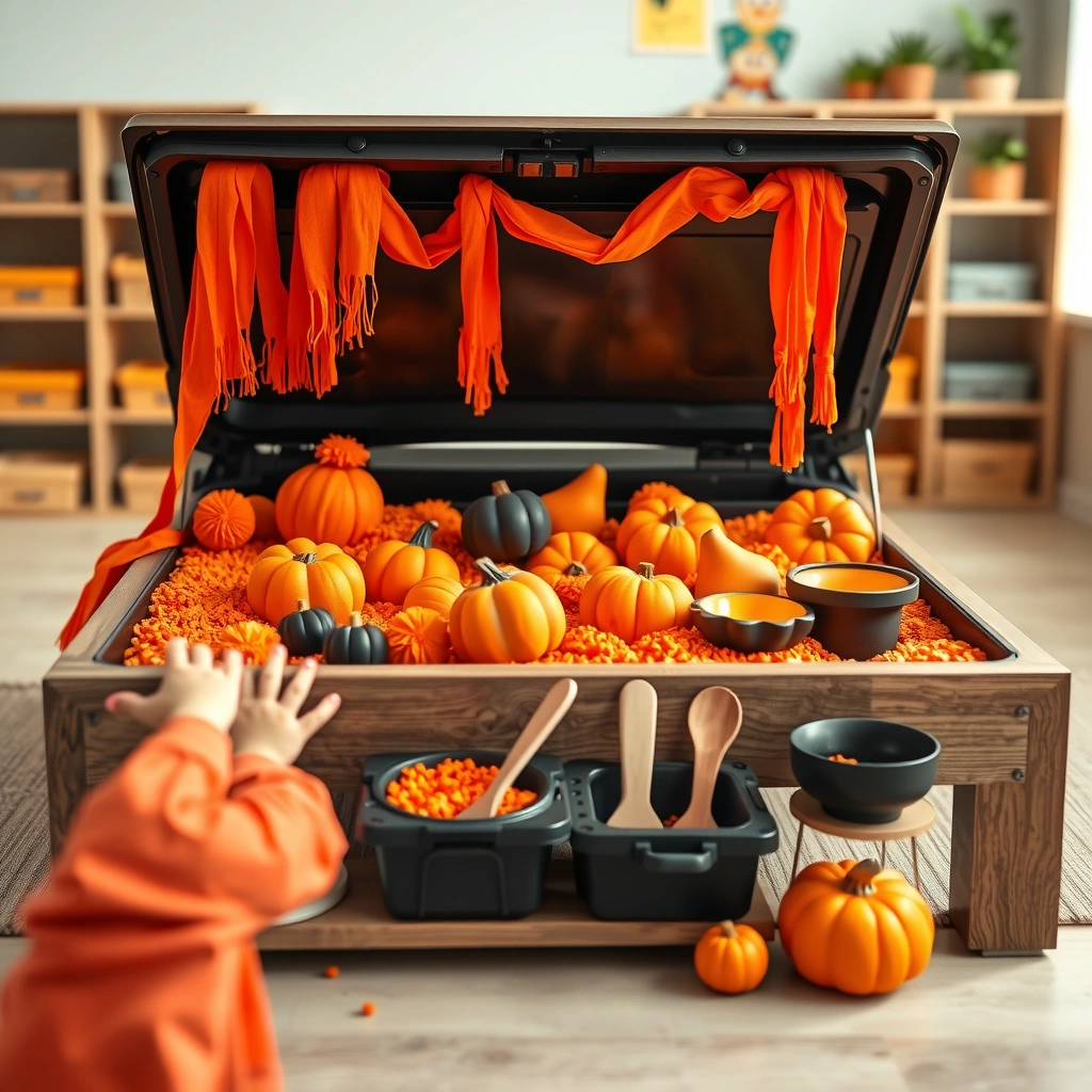 Skrzynia sensoryczna — powitanie - Materiały - Halloween