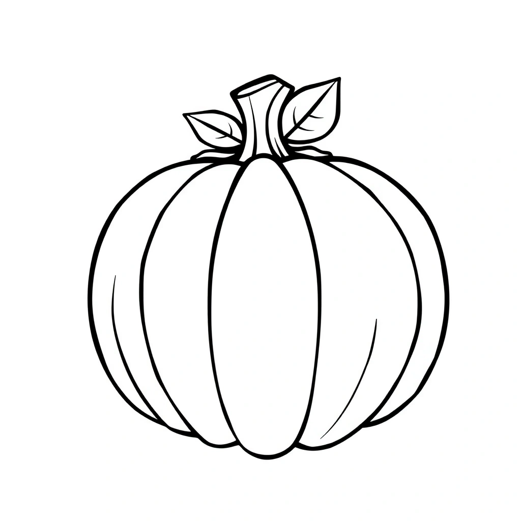 Szablon do malowania — kontury dyni (A3) - Kolorowanki - Dynia