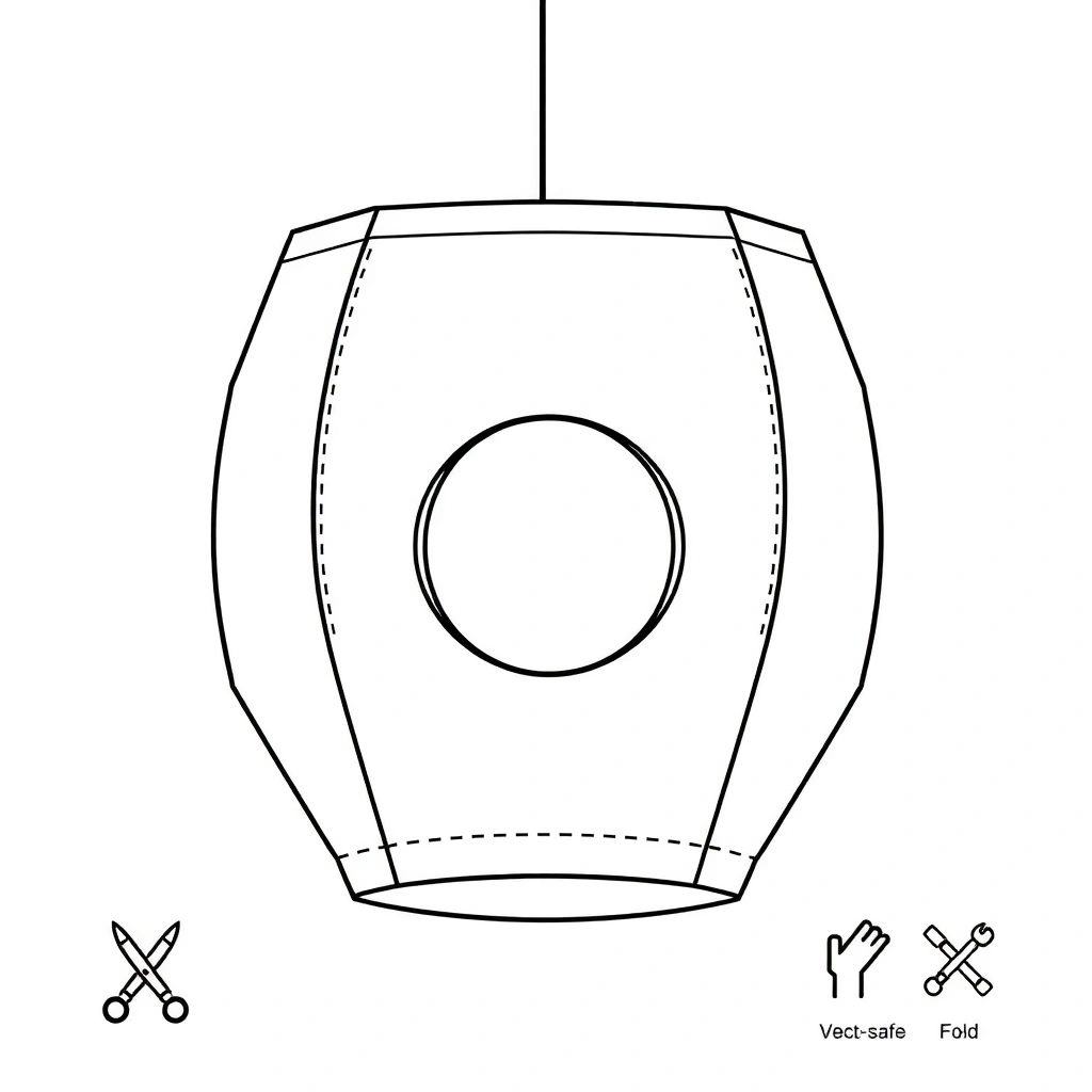 Szablon papierowego lampionu (A4) - Szablony - Wszystkich Świętych