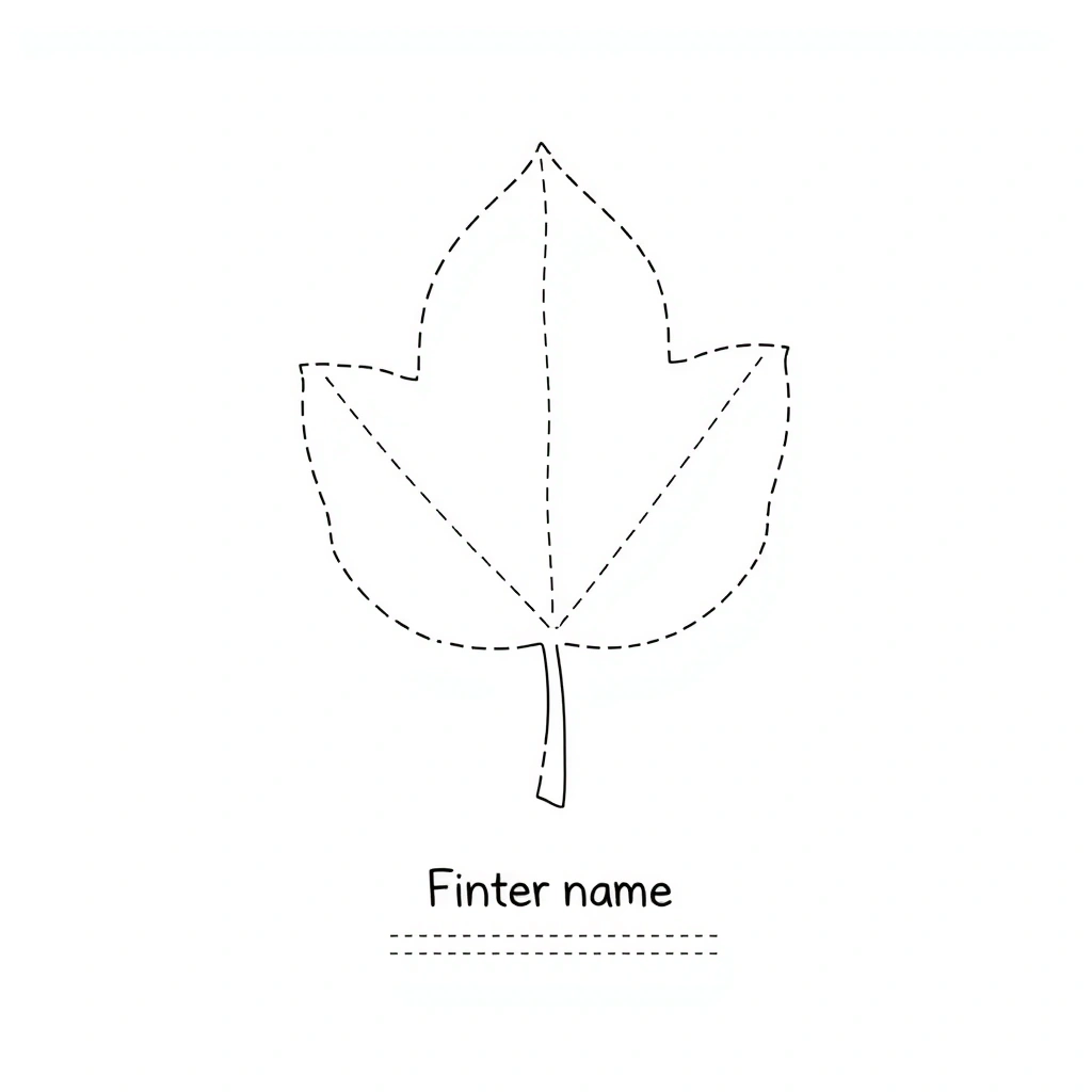 Szablon do wydruku: Odcisk liścia (pamiątka) - Szablony - Wszystkich Świętych