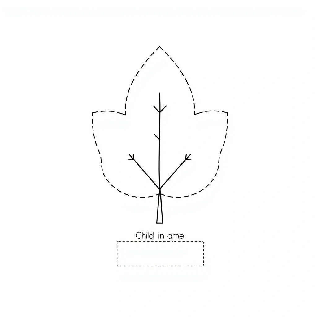 Szablon do wydruku: Odcisk liścia (pamiątka) - Szablony - Wszystkich Świętych