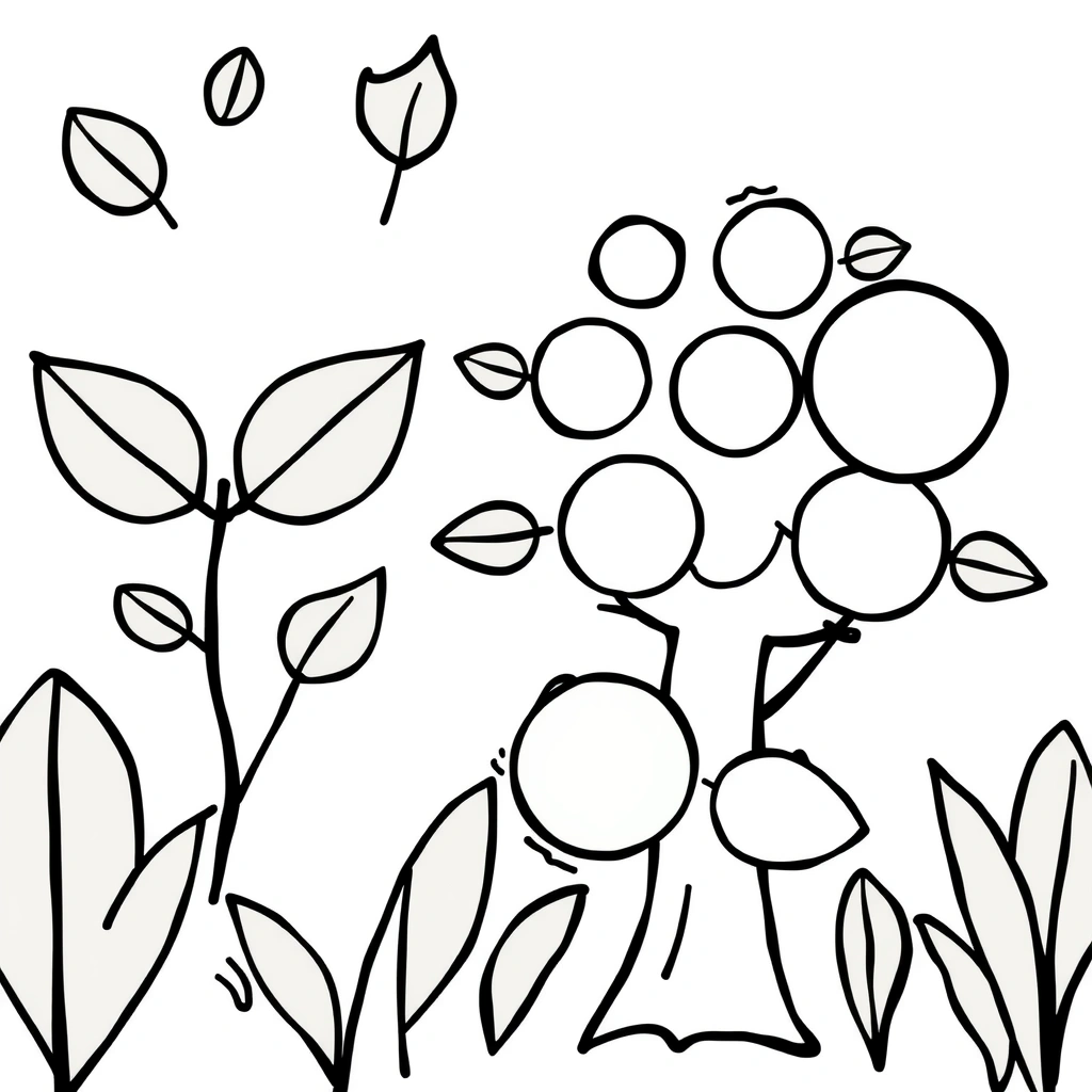 Kolorowanka — liście i pieczątki - Kolorowanki - Jesień