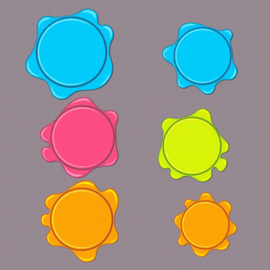 Projekt krążków/„kałuż” na podłogę (kolorowe znaczniki) - Szablony - Jesień