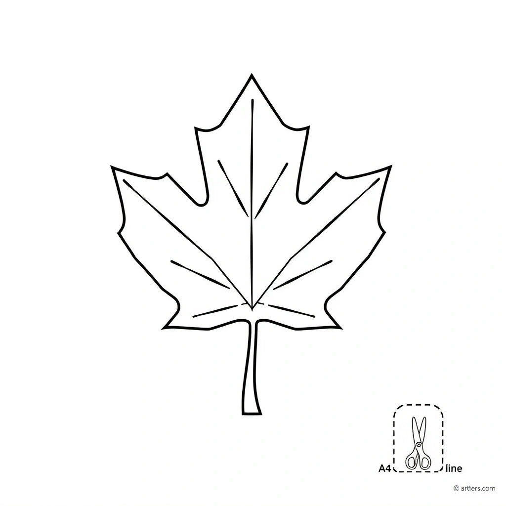 Szablon papierowego liścia (do wycięcia) - Szablony - Jesień