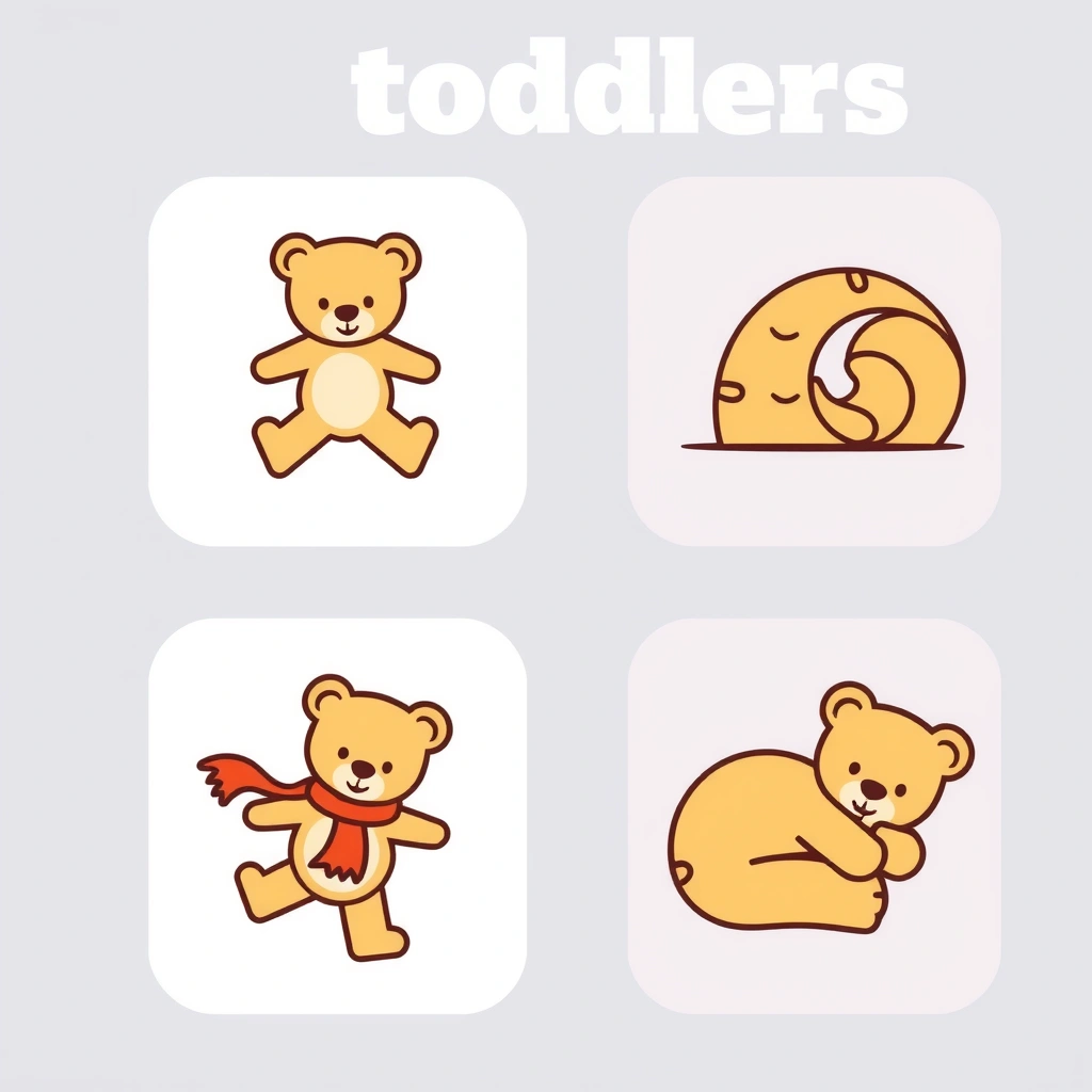 Karty stacji — Piktogramy misia - Szablony - Pluszowy Miś