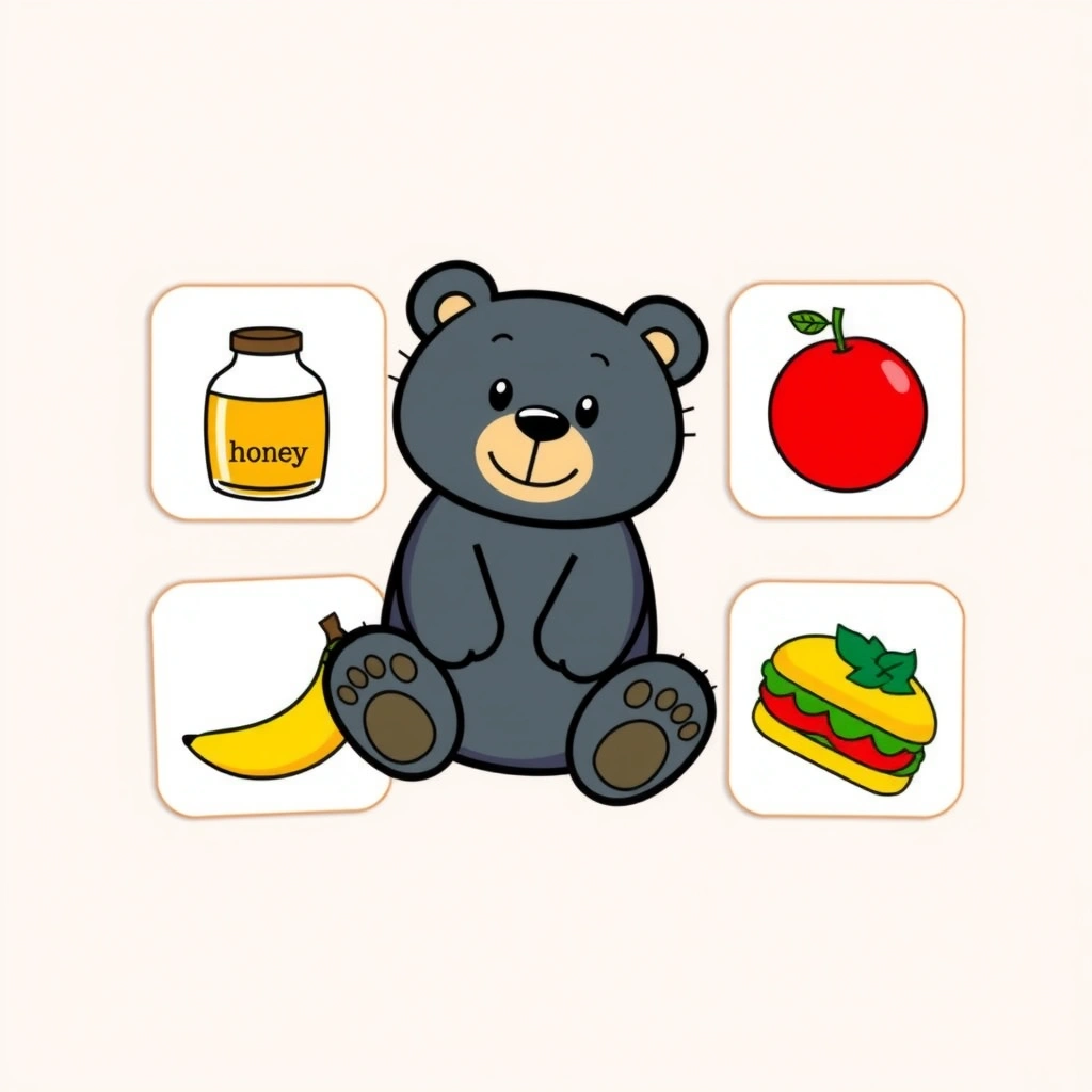 Karty skarbów - kolorowe obrazki do wycięcia - Szablony - Dzień Misia