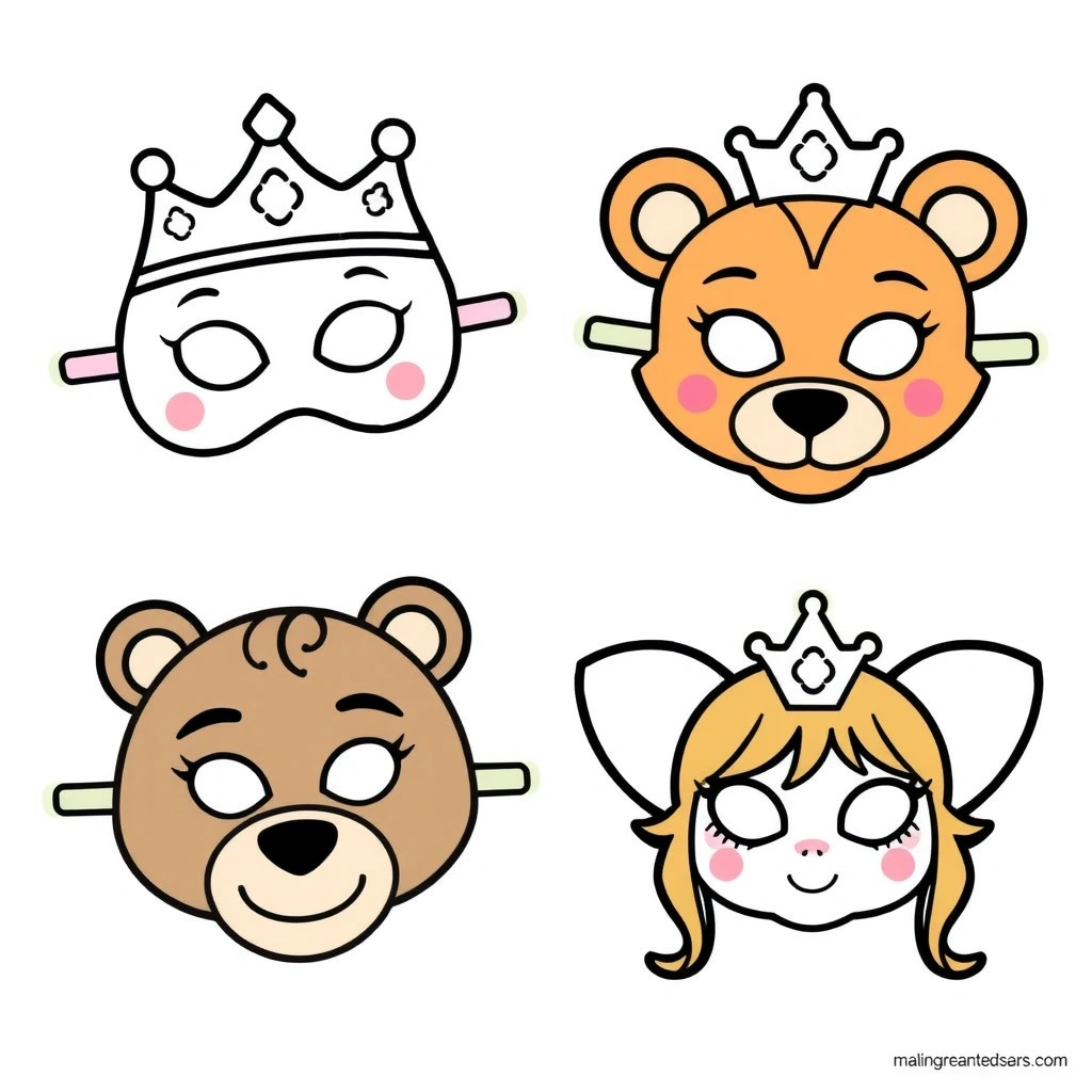 Maski do wycięcia - gotowe postaci - Szablony - Bajkowe Postacie