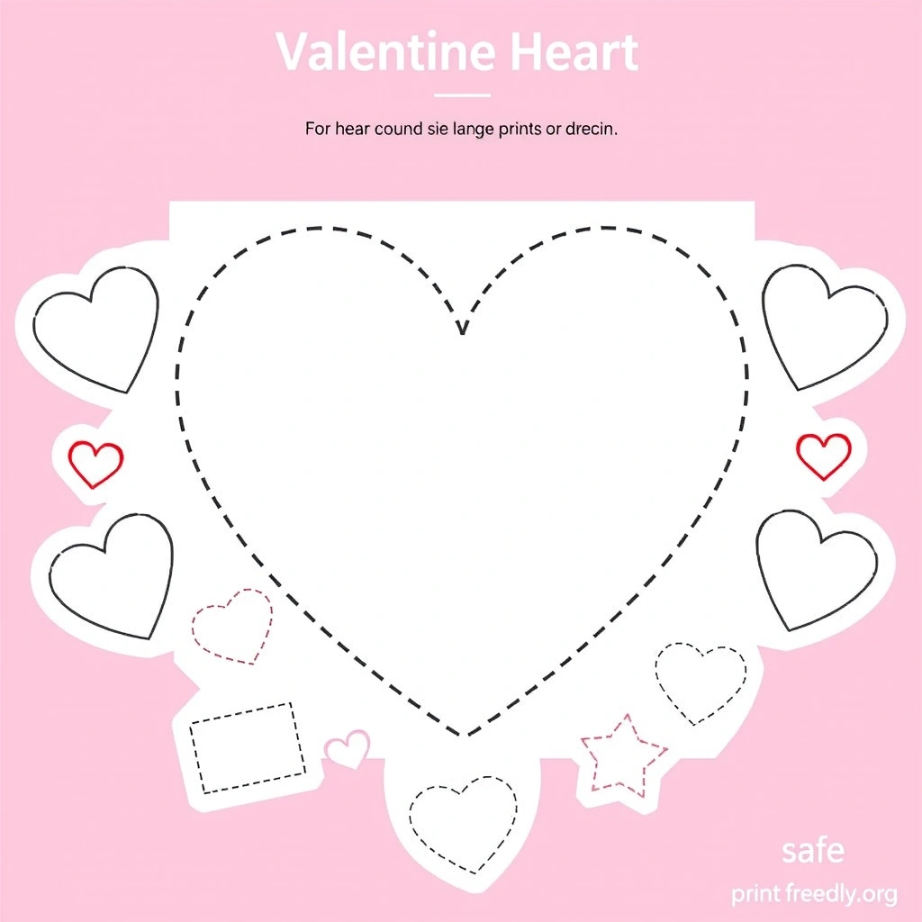 Szablon: Serduszko do wycięcia (A4) - Szablony - Dzień Seniora