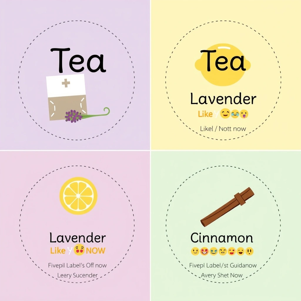 Zestaw etykiet do buteleczek zapachowych - Szablony - Dzień Seniora