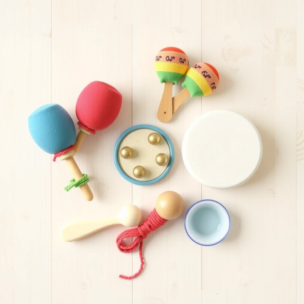 Ilustracja miękkich instrumentów dla maluszków - Materiały - Dzień Seniora