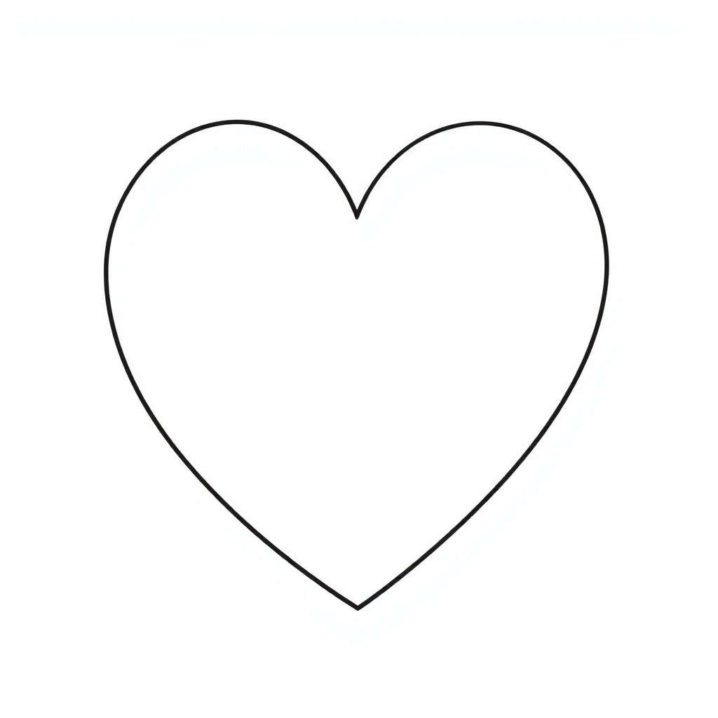 Szablon serduszka — kontur - Szablony - Dzień Seniora