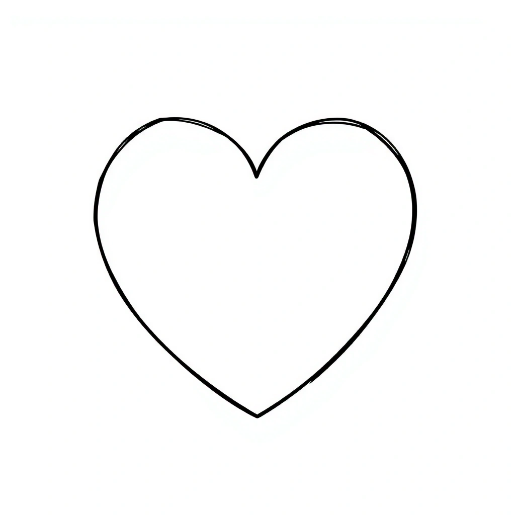 Szablon serduszka — kontur - Szablony - Dzień Seniora