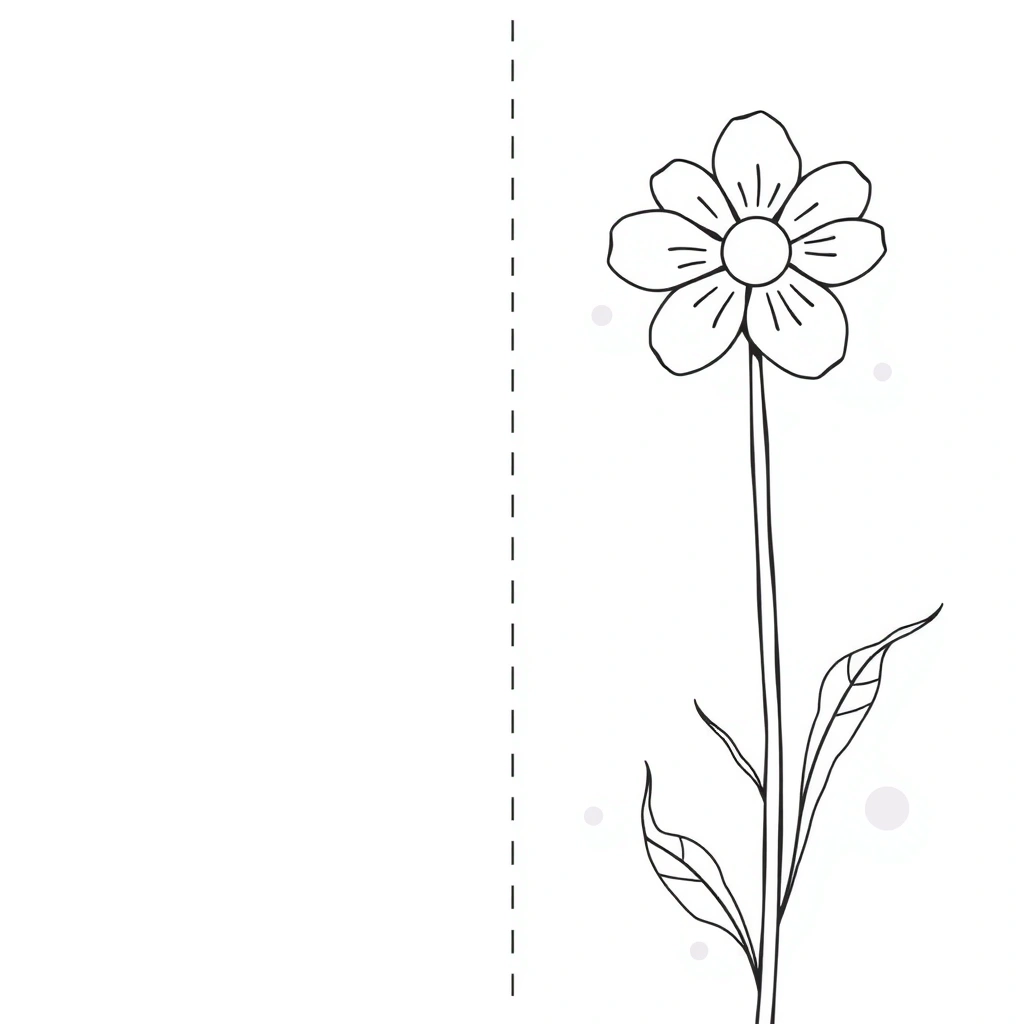 Szablon kartki A5 (linie zgięcia) - Szablony - Dzień Babci