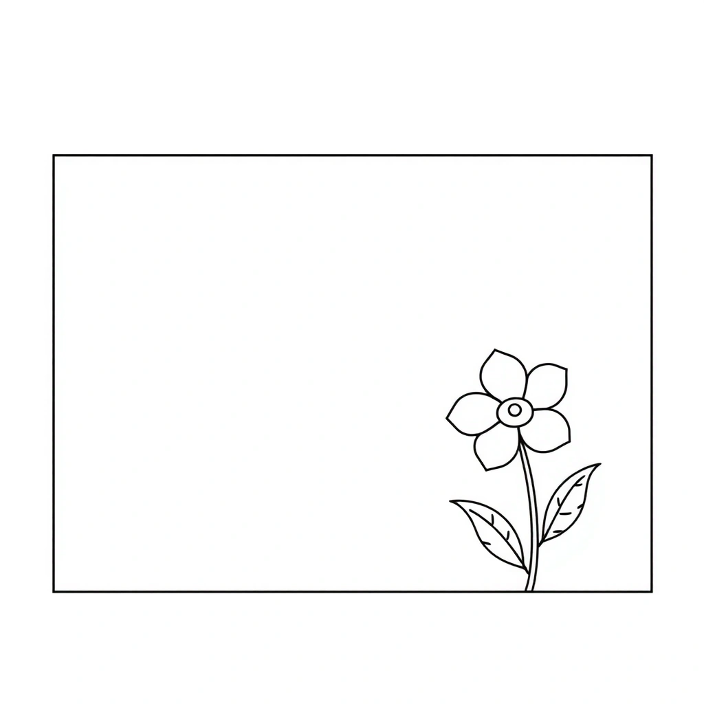 Szablon kartki A5 (linie zgięcia) - Szablony - Dzień Babci