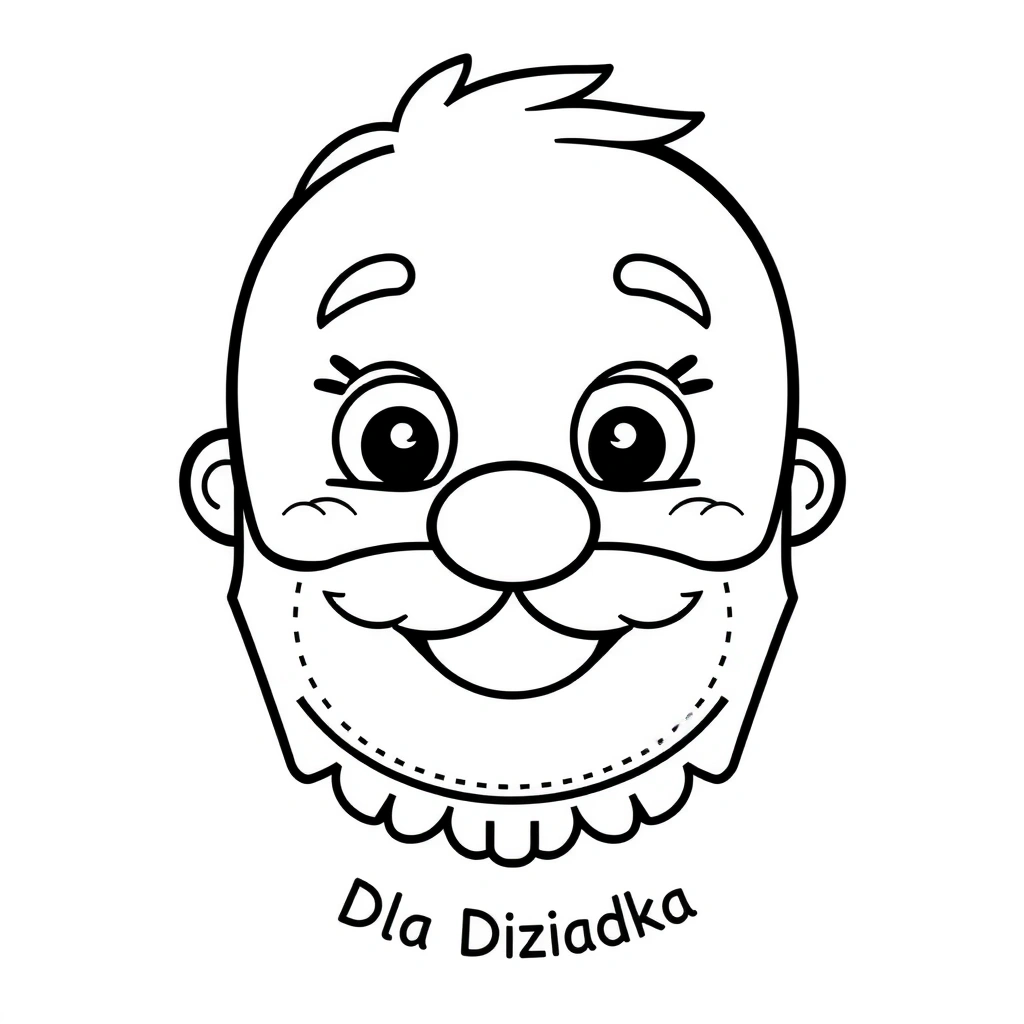 Kolorowanka — portret dziadka - Kolorowanki - Dzień Dziadka