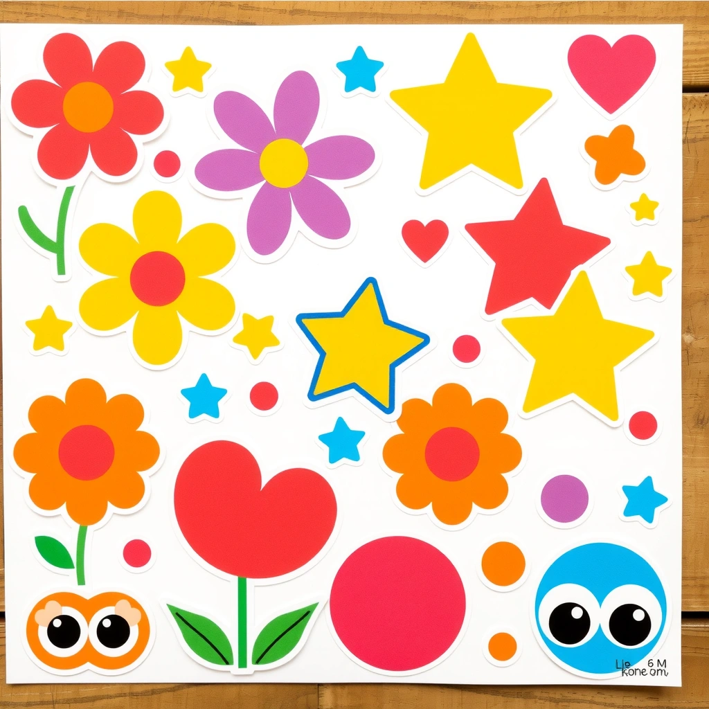 Arkusz naklejek - ozdoby - Szablony - Bajkowe Postacie