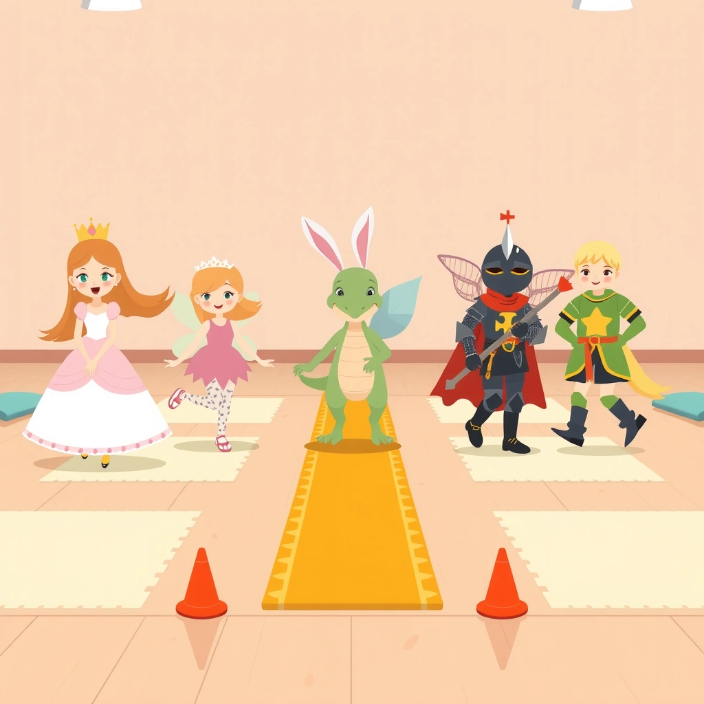 Scena: Parada postaci - Materiały - Bajkowe Postacie