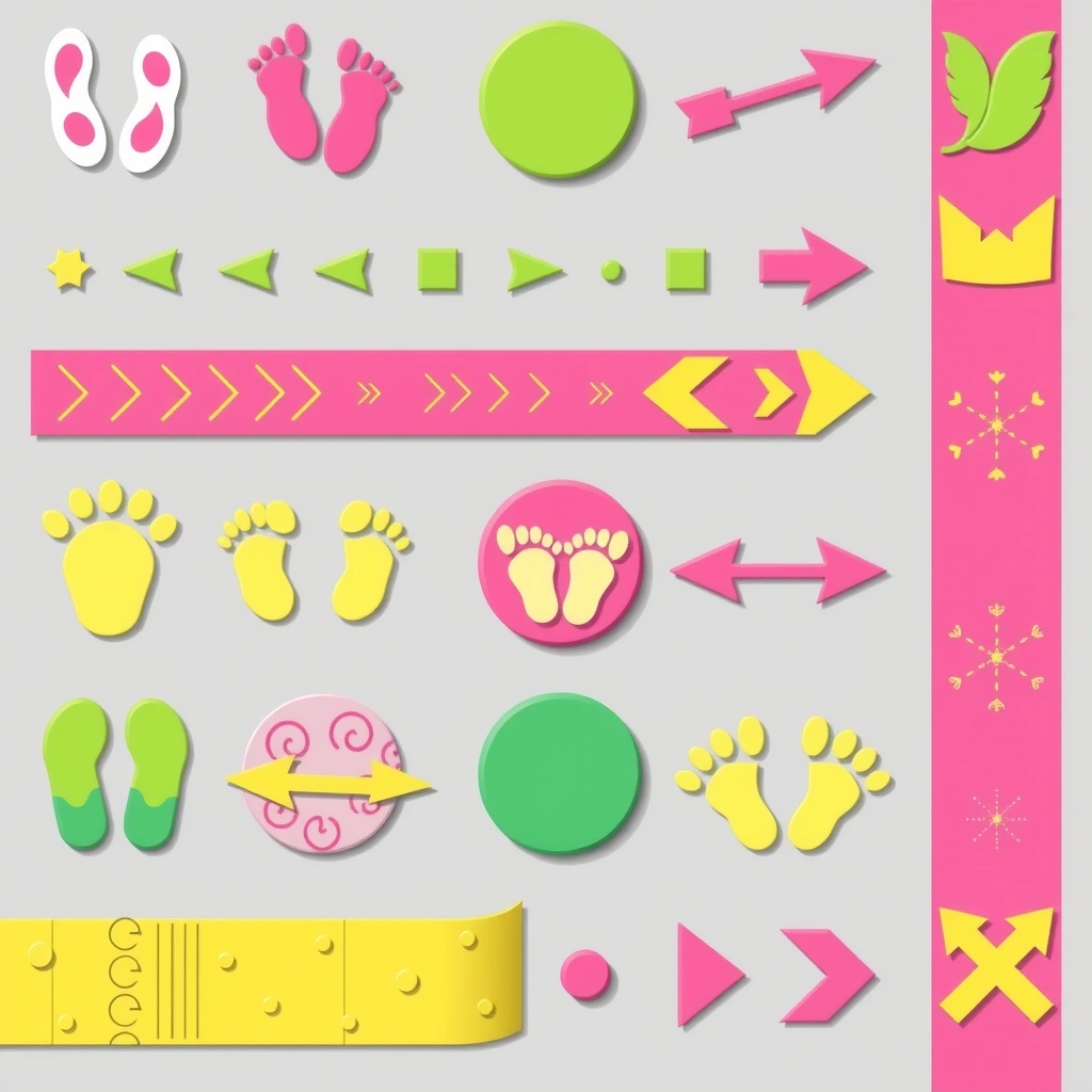 Szablon trasy na podłogę (stopnie i odcinki) - Szablony - Bajkowe Postacie