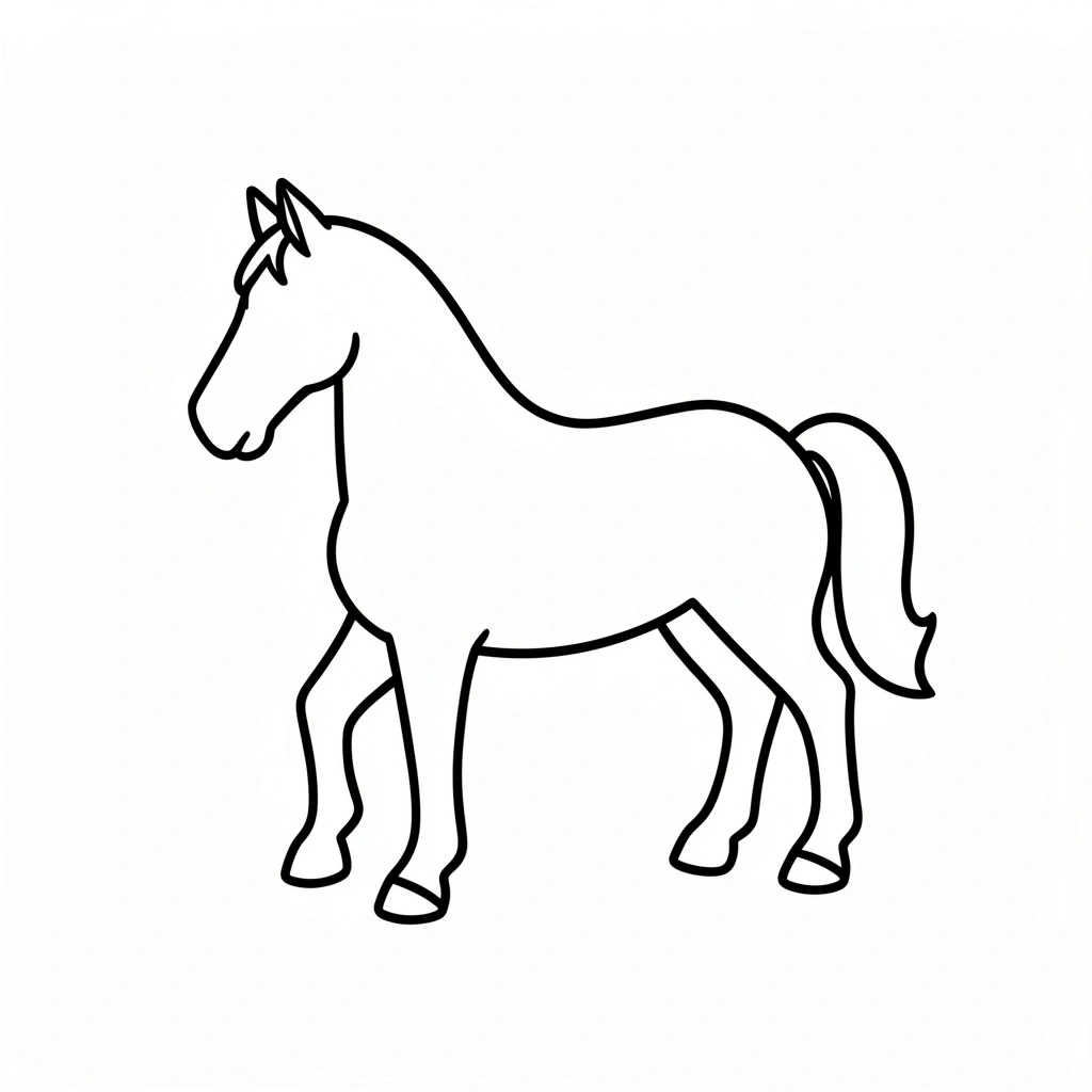 Sylweta konia (szablon do wycinania) - Szablony - Dzień Konia