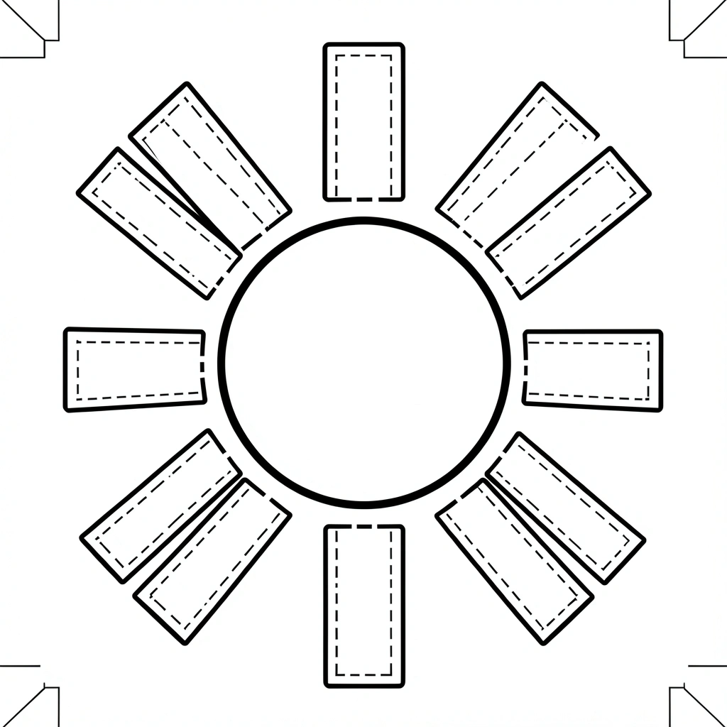 Szablon słoneczka do wycięcia (Template) - Szablony - Dzień Słońca
