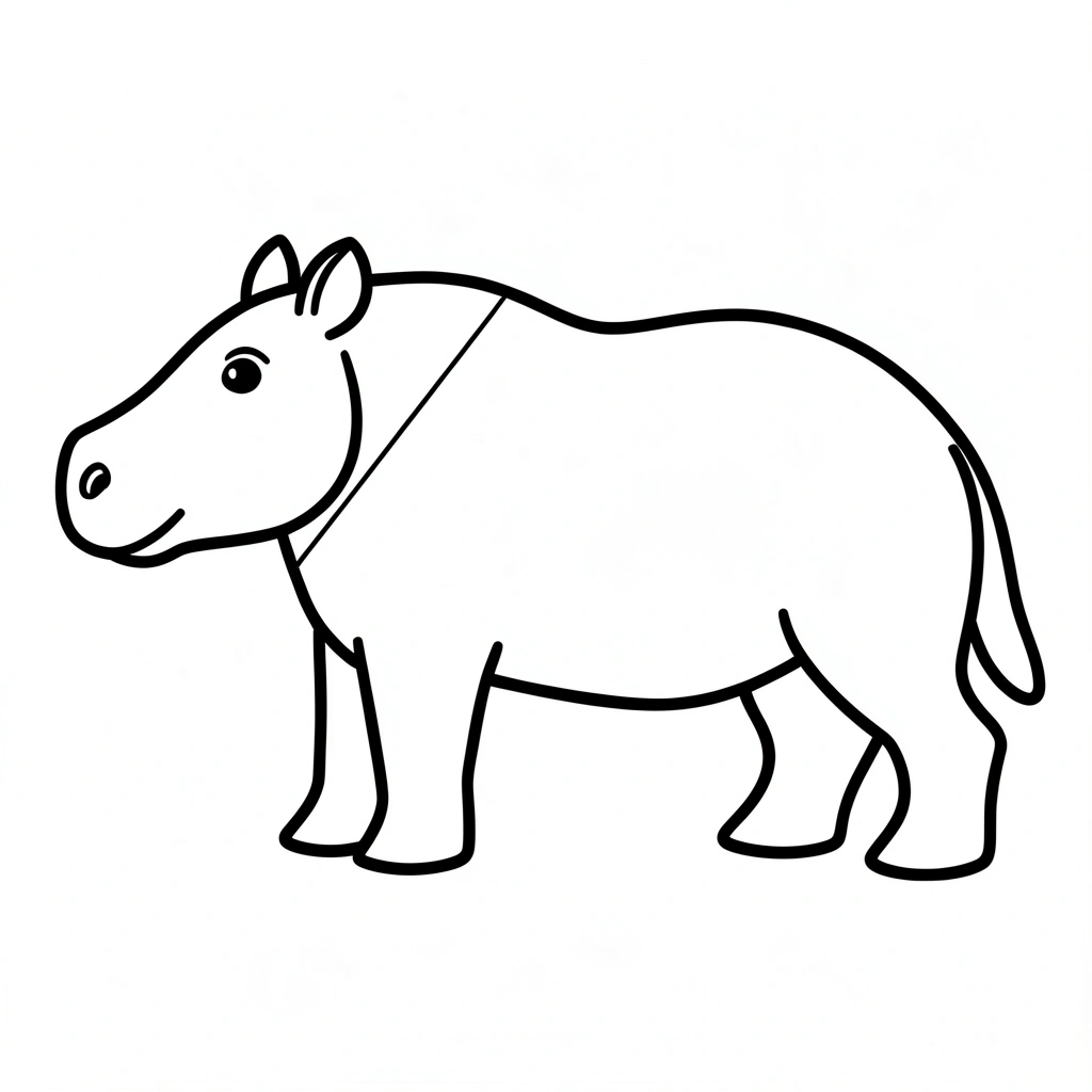 Szablon konturu tapira do wycięcia - Szablony - Światowy Dzień Tapira
