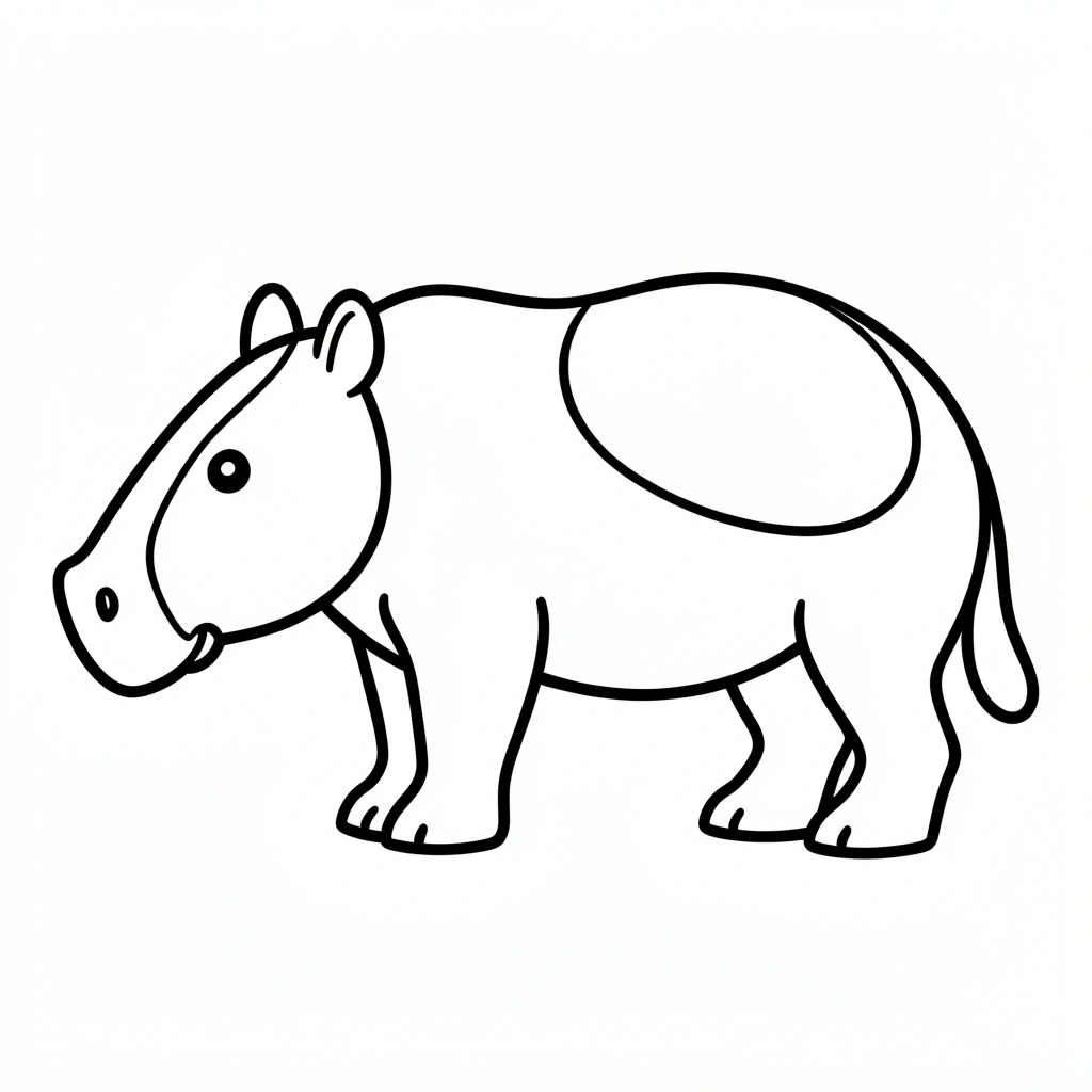 Szablon konturu tapira do wycięcia - Szablony - Światowy Dzień Tapira
