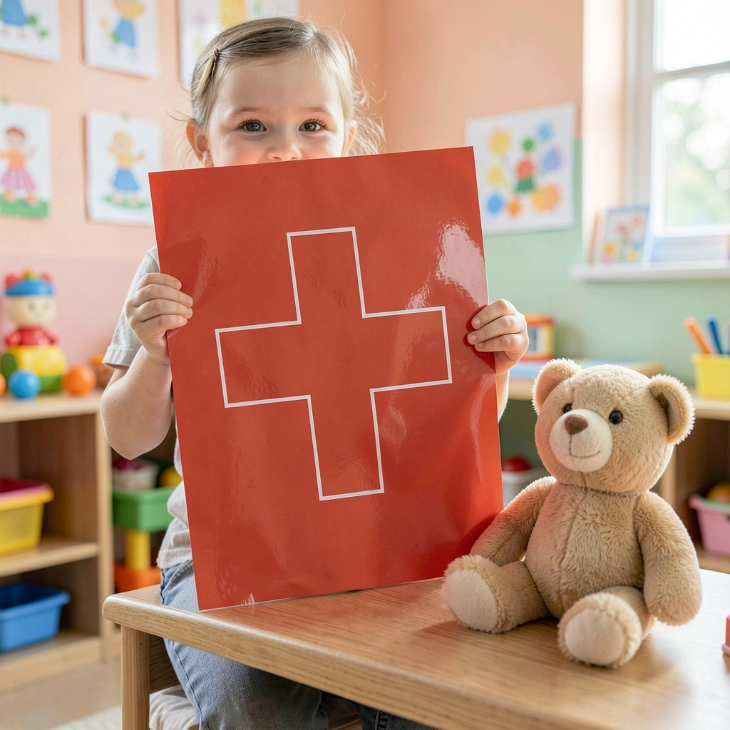Plakat: Duży czerwony krzyż - Materiały - Światowy Dzień Czerwonego Krzyża