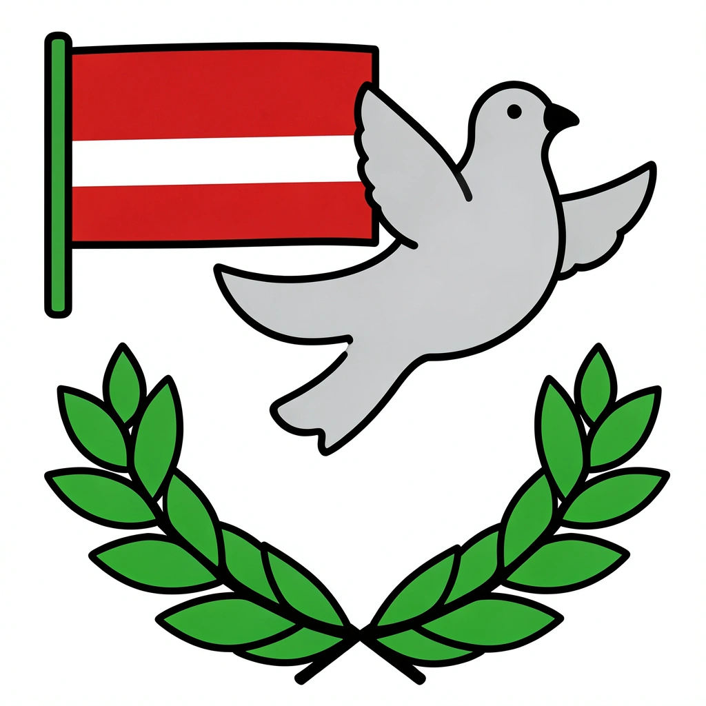 Symbole święta — flaga, gołąb, wieniec (szablony wycięcia) - Szablony - Narodowy Dzień Zwycięstwa