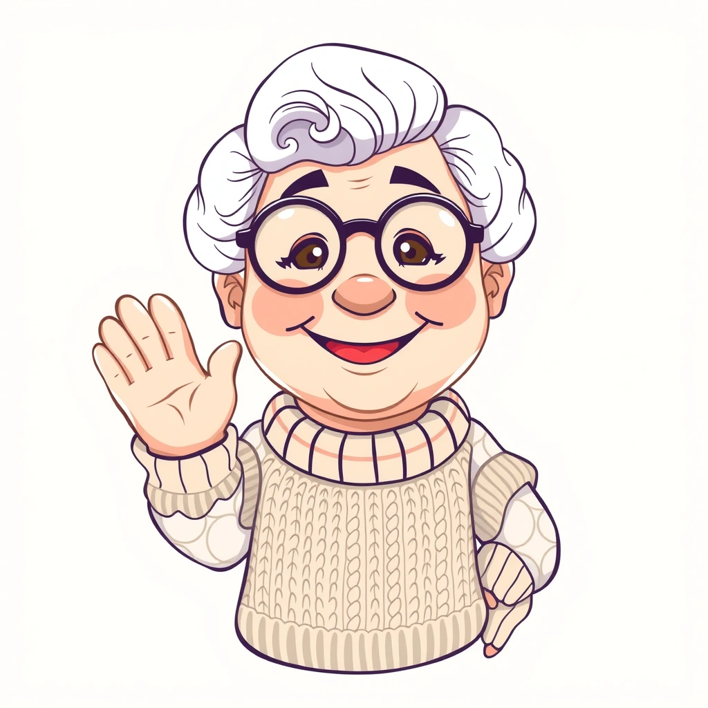 Ilustracja Babci — miękka pacynka - Materiały - Dzień Babci