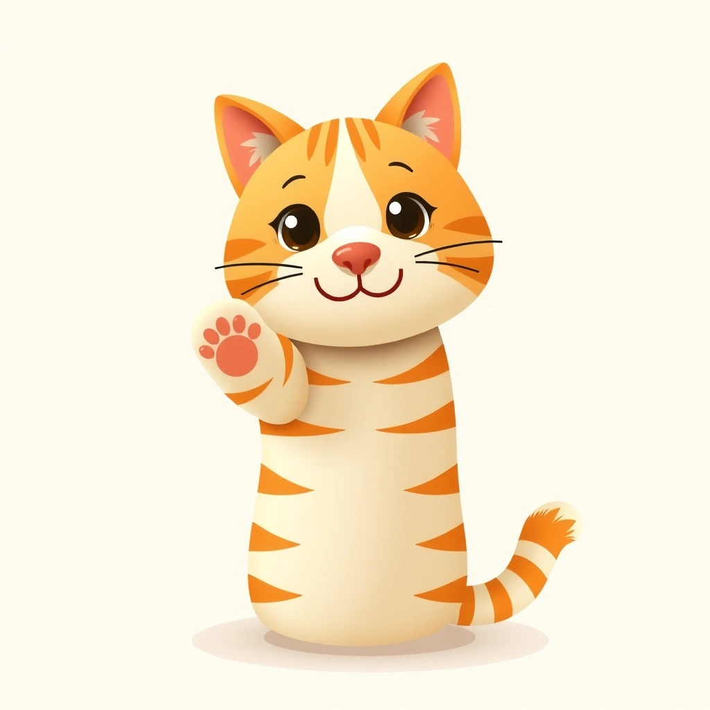 Ilustracja Kota — pacynka - Materiały - Dzień Babci