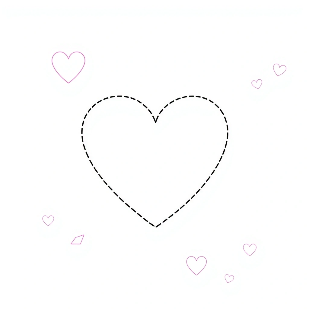 Szablon serduszka do druku (cut-out) - Szablony - Dzień Babci