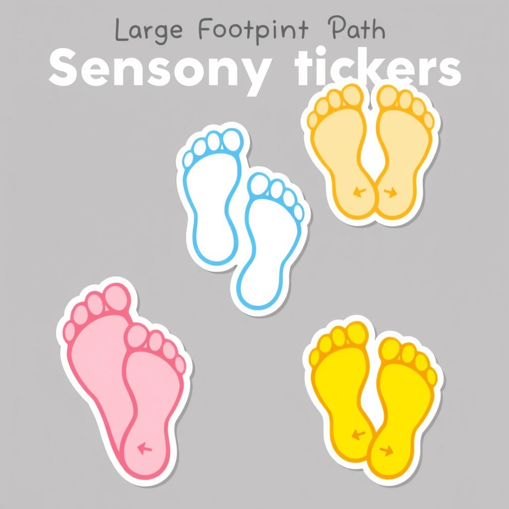 Wydrukowane stopki — ścieżka sensoryczna - Szablony - Dzień Babci