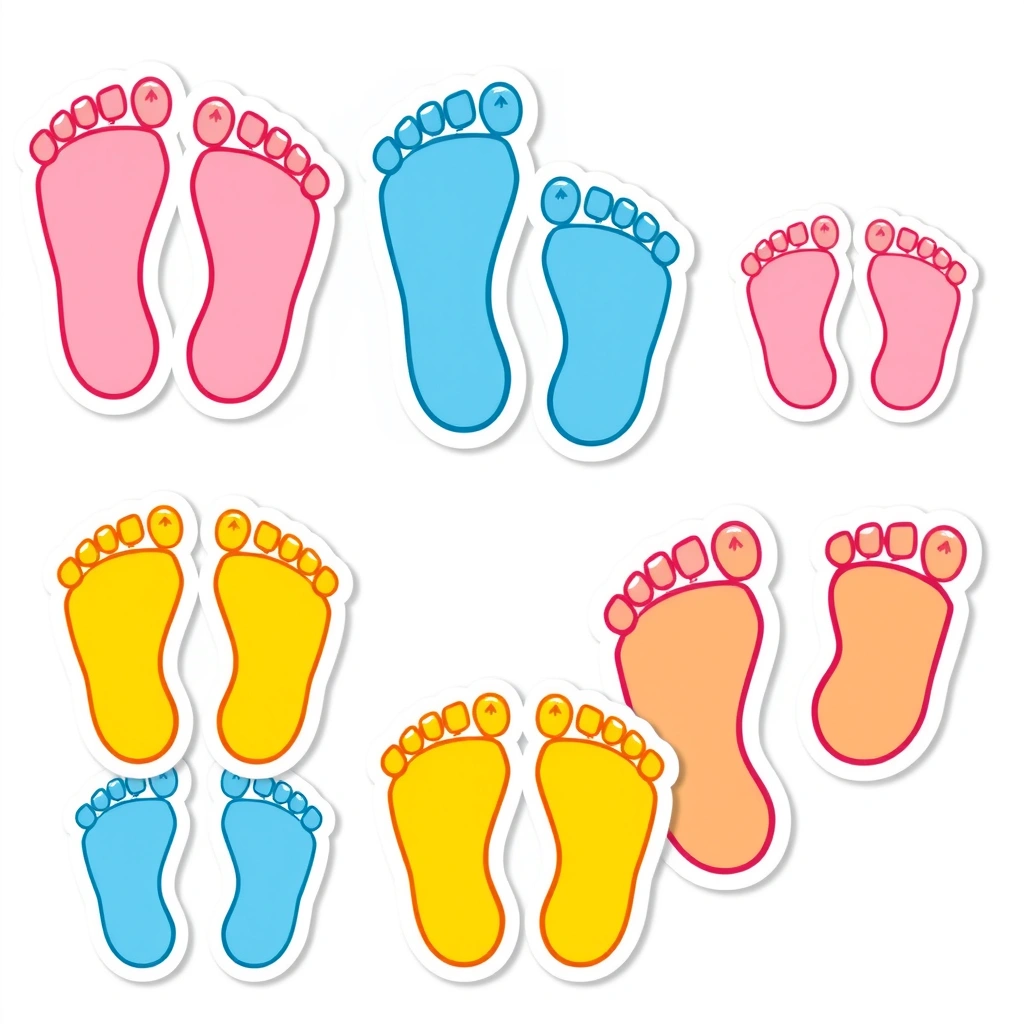 Wydrukowane stopki — ścieżka sensoryczna - Szablony - Dzień Babci