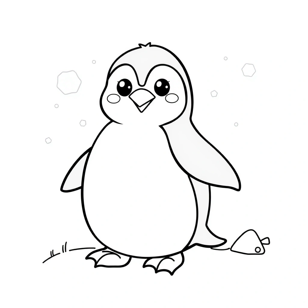 Kolorowanka pingwina - Kolorowanki - Dzień Pingwina Międzynarodowy