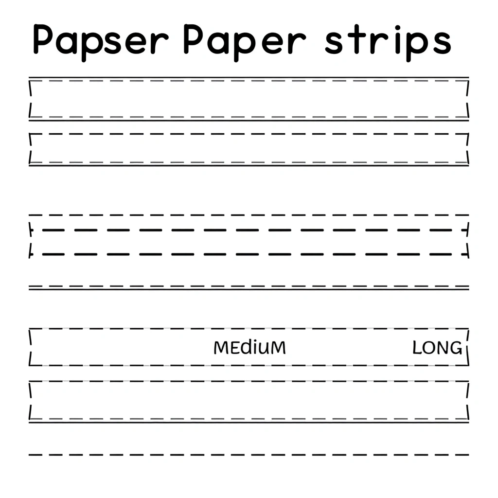 Szablony papierowych pasków różnej długości (szyje) - Szablony - Dzień Żyrafy