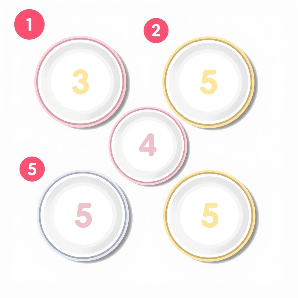 Kartonowe talerzyki z naklejkami 1–5 (szablon) - Szablony - Dzień Muzyki