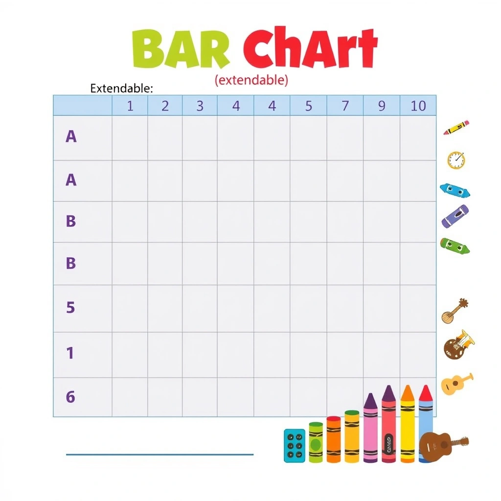 Plakat wykresu słupkowego (do zapisu wyników) - Szablony - Dzień Muzyki