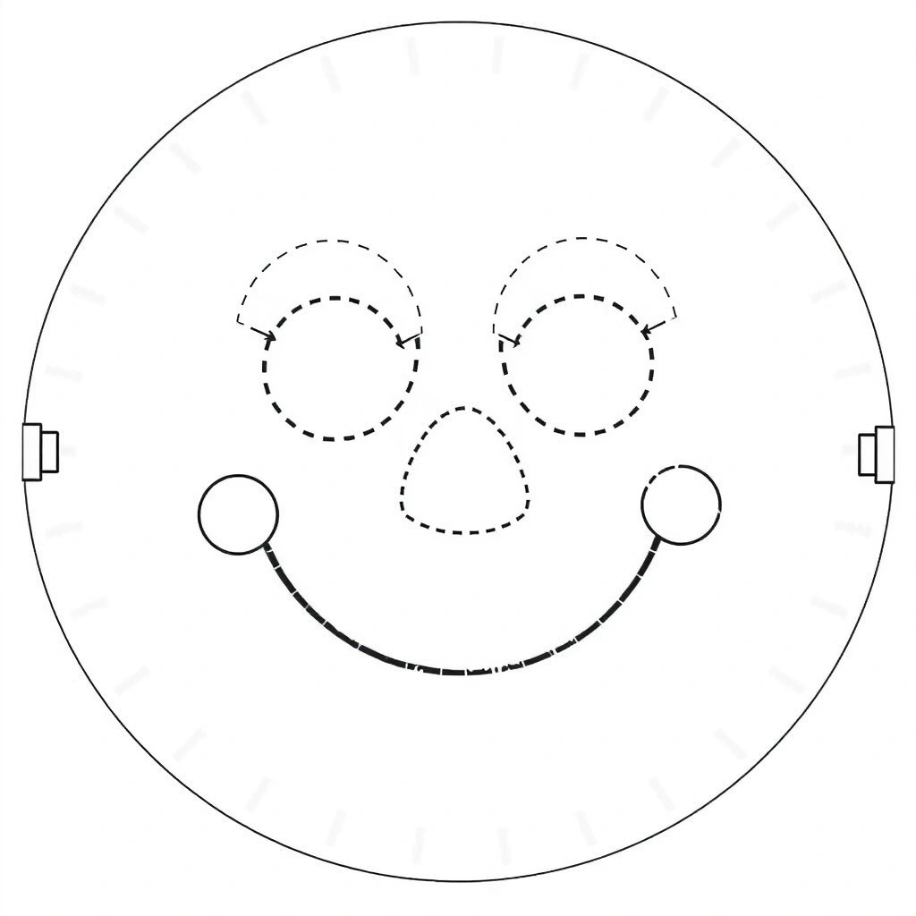Szablon maski z talerzyka - Szablony - Dzień Uśmiechu