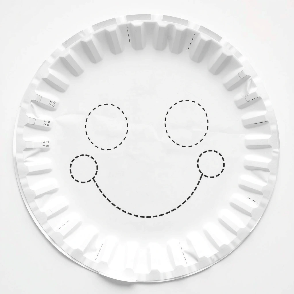 Szablon maski z talerzyka - Szablony - Dzień Uśmiechu